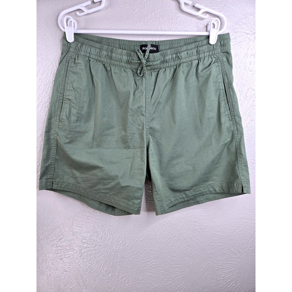Bonobos Anywhere Chino Shorts Mens M Green 7" Drawstring Pull On Summer Lounge